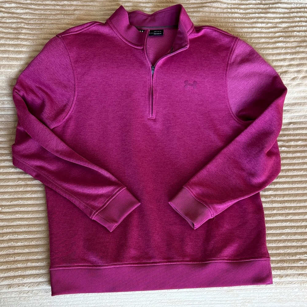 Under Armour Men's Magenta Quarter Zip Sweater